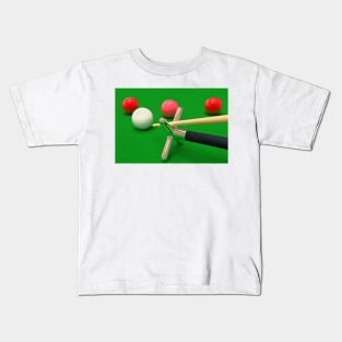 Snooker Balls and Table Kids T-Shirt